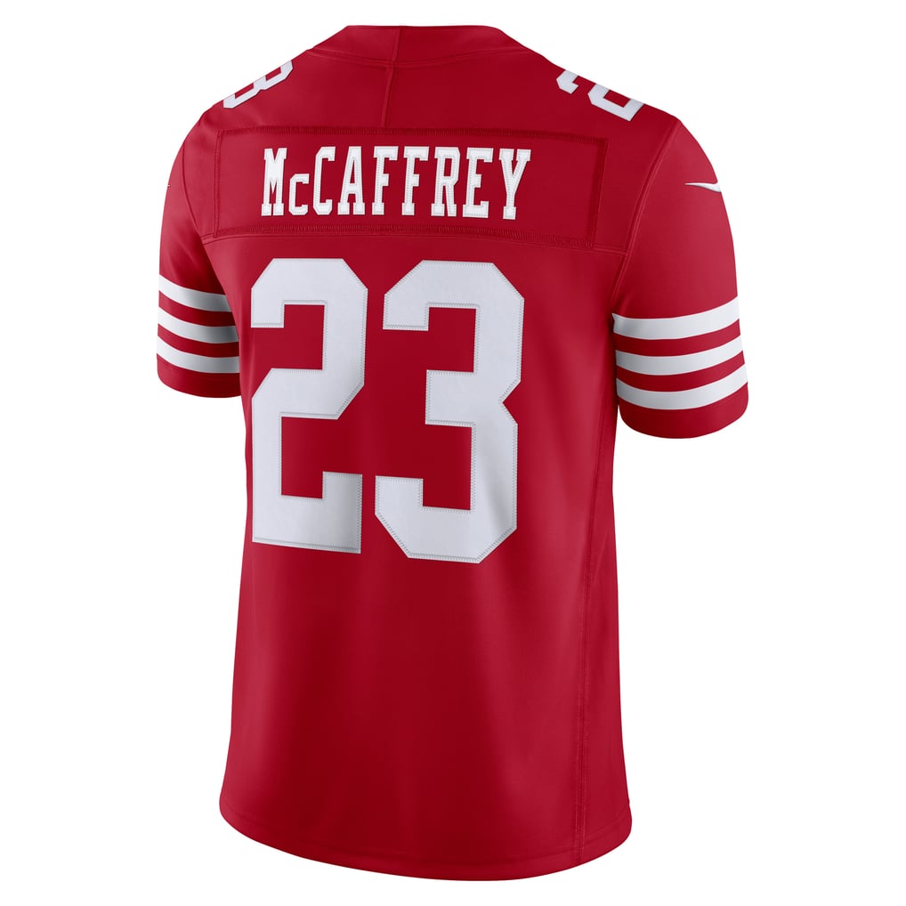 Men's San Francisco 49ers Christian McCaffrey Nike Scarlet Team Vapor F.U.S.E. Stitched Limited Jersey - Image 4