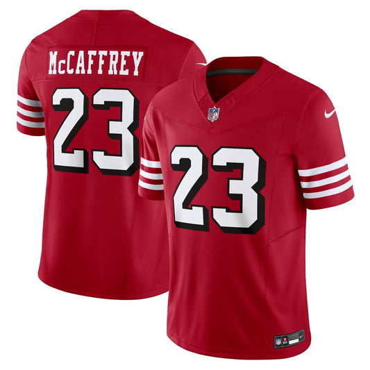 Men's San Francisco 49ers Christian McCaffrey Nike Scarlet Vapor F.U.S.E. Limited Jersey - Image 1