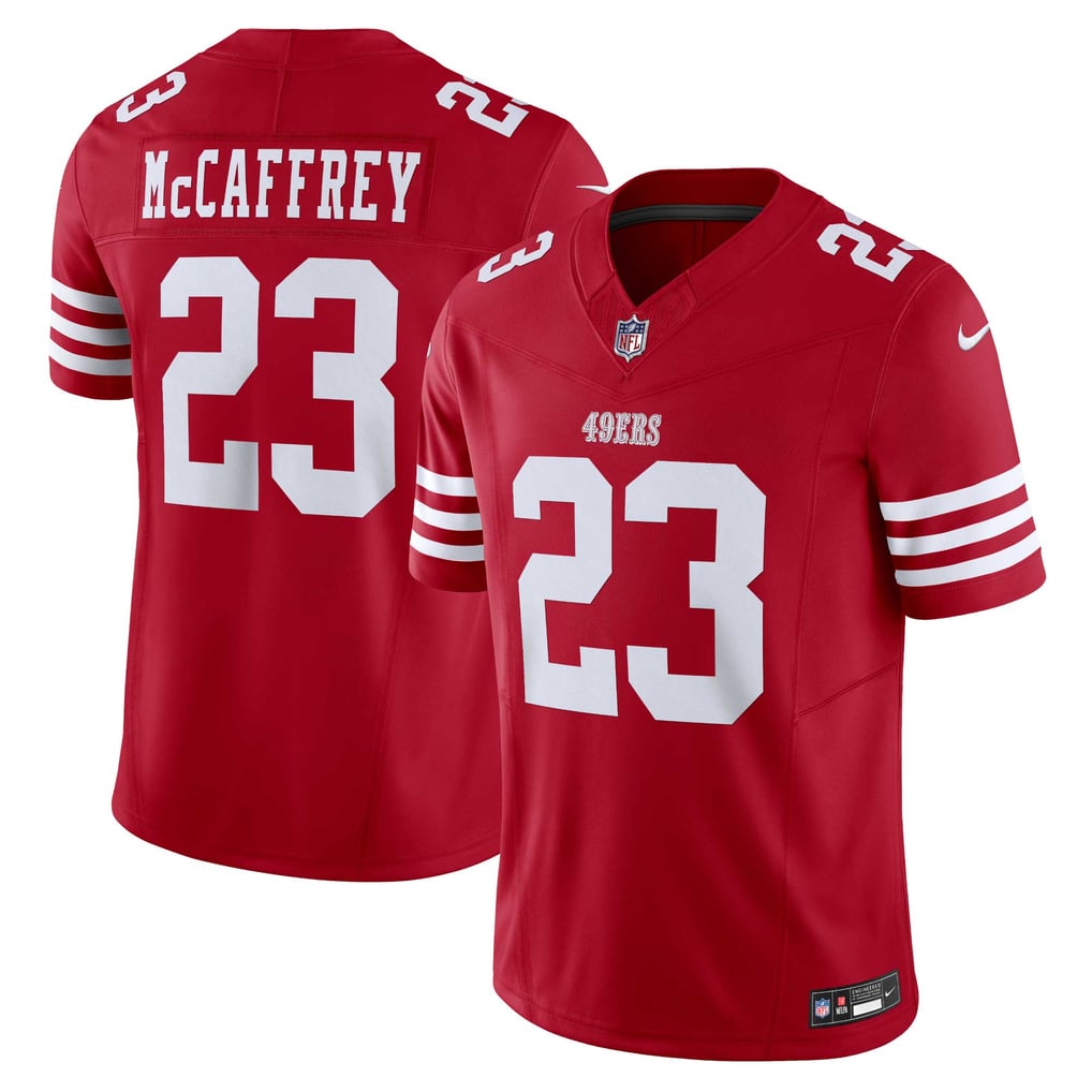 Men's San Francisco 49ers Christian McCaffrey Nike Scarlet Vapor F.U.S.E. Limited Jersey - Image 1