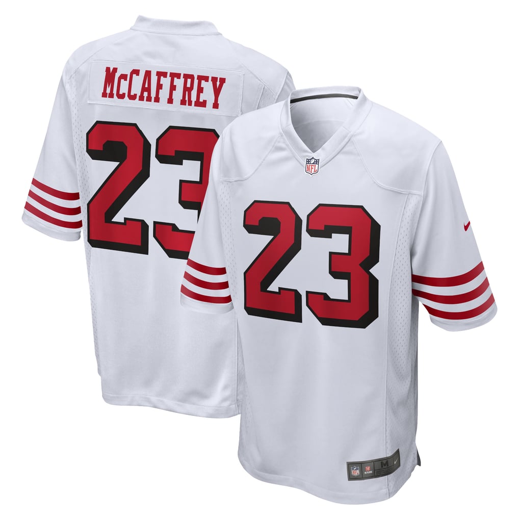 Men's San Francisco 49ers Christian McCaffrey Nike White Game Jersey - Image 1