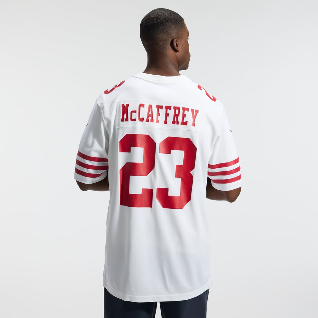 Men's San Francisco 49ers Christian McCaffrey Nike White Game Player Jersey - Image 4