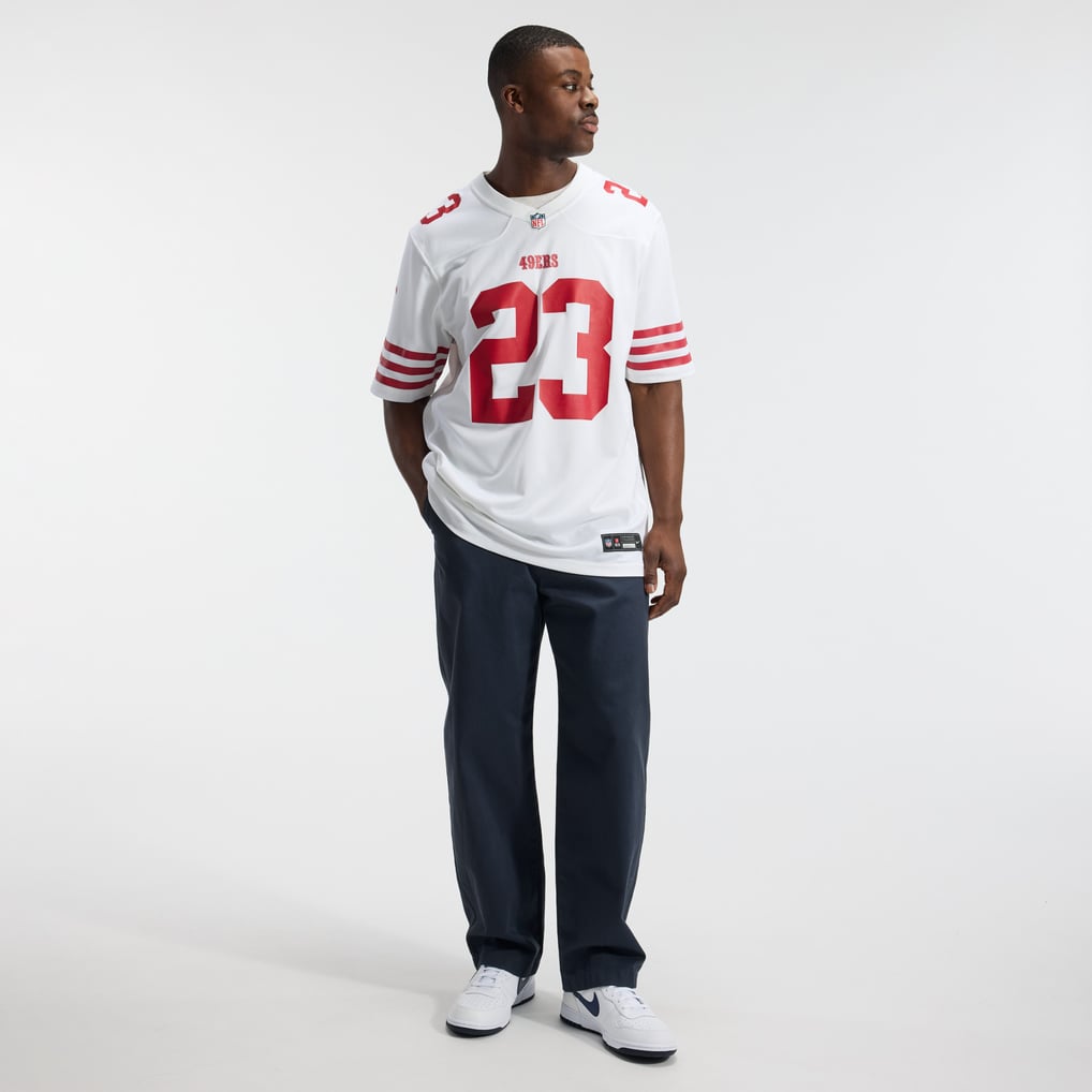Men's San Francisco 49ers Christian McCaffrey Nike White Game Player Jersey - Image 5