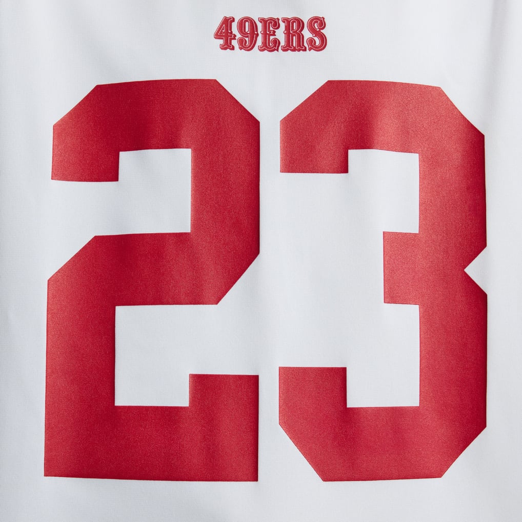 Men's San Francisco 49ers Christian McCaffrey Nike White Game Player Jersey - Image 9