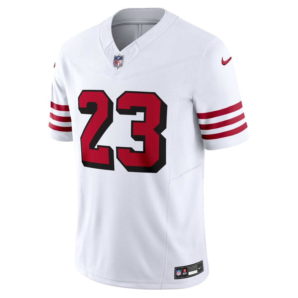 Men's San Francisco 49ers Christian McCaffrey Nike White Vapor F.U.S.E. Limited 2nd Alternate Jersey - Image 3