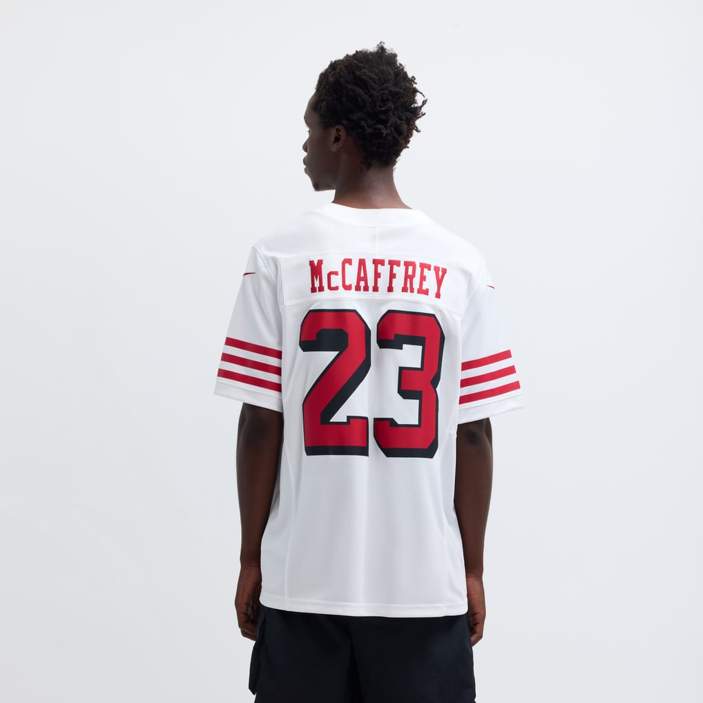 Men's San Francisco 49ers Christian McCaffrey Nike White Vapor F.U.S.E. Limited 2nd Alternate Jersey - Image 6
