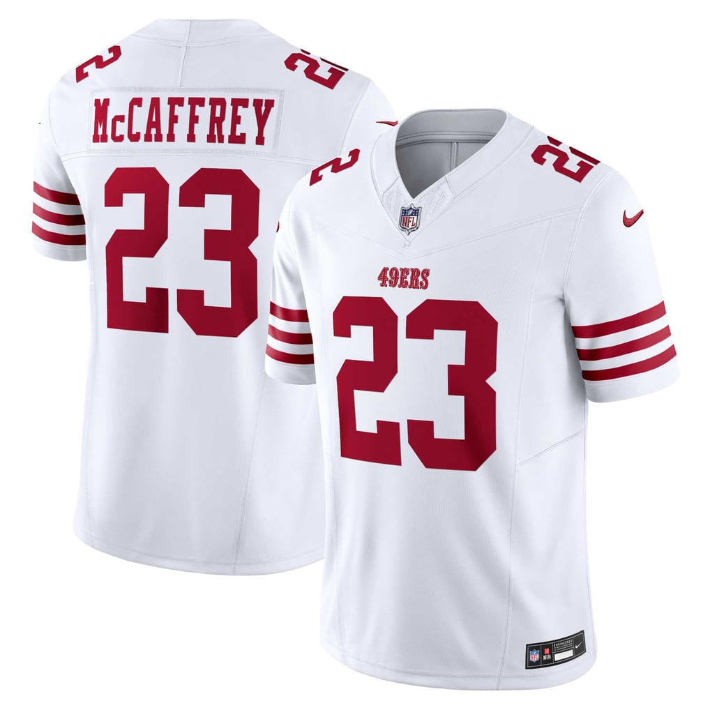 Men's San Francisco 49ers Christian McCaffrey Nike White Vapor F.U.S.E. Limited Jersey - Image 2