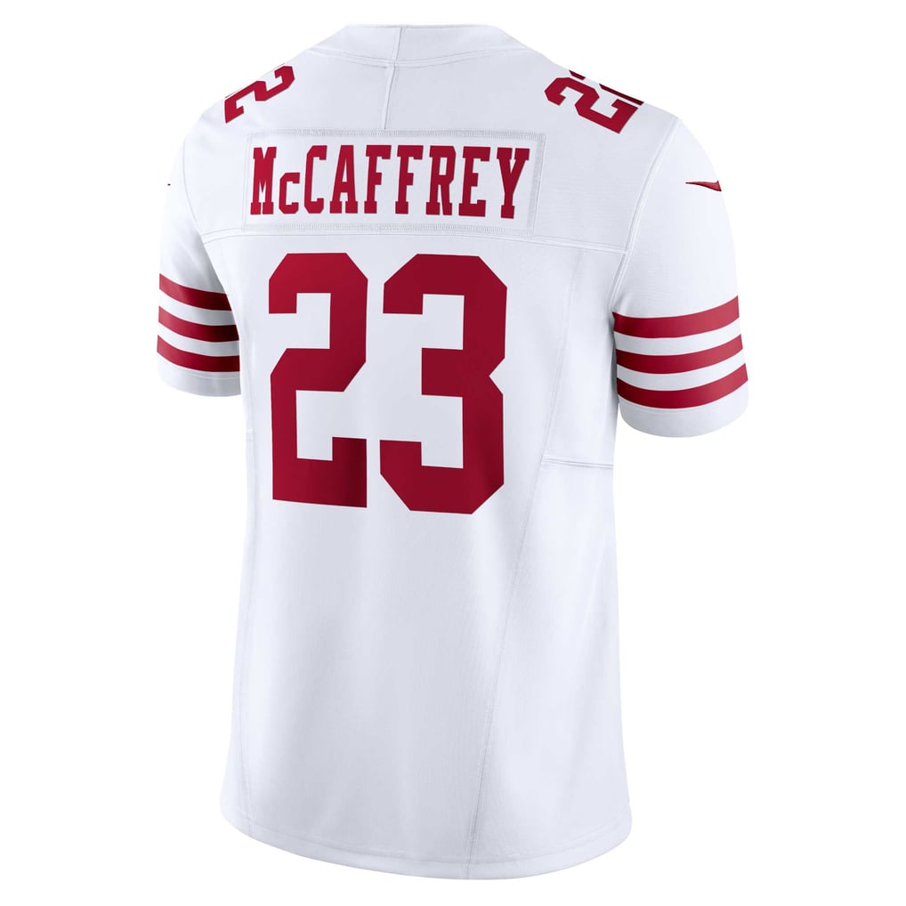 Men's San Francisco 49ers Christian McCaffrey Nike White Vapor F.U.S.E. Limited Jersey - Image 4
