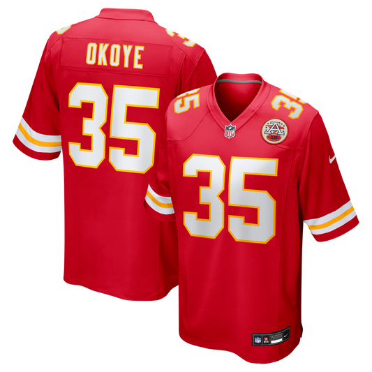 Men's Kansas City Chiefs Christian Okoye Nike Red Game Retired Player Jersey - Image 1