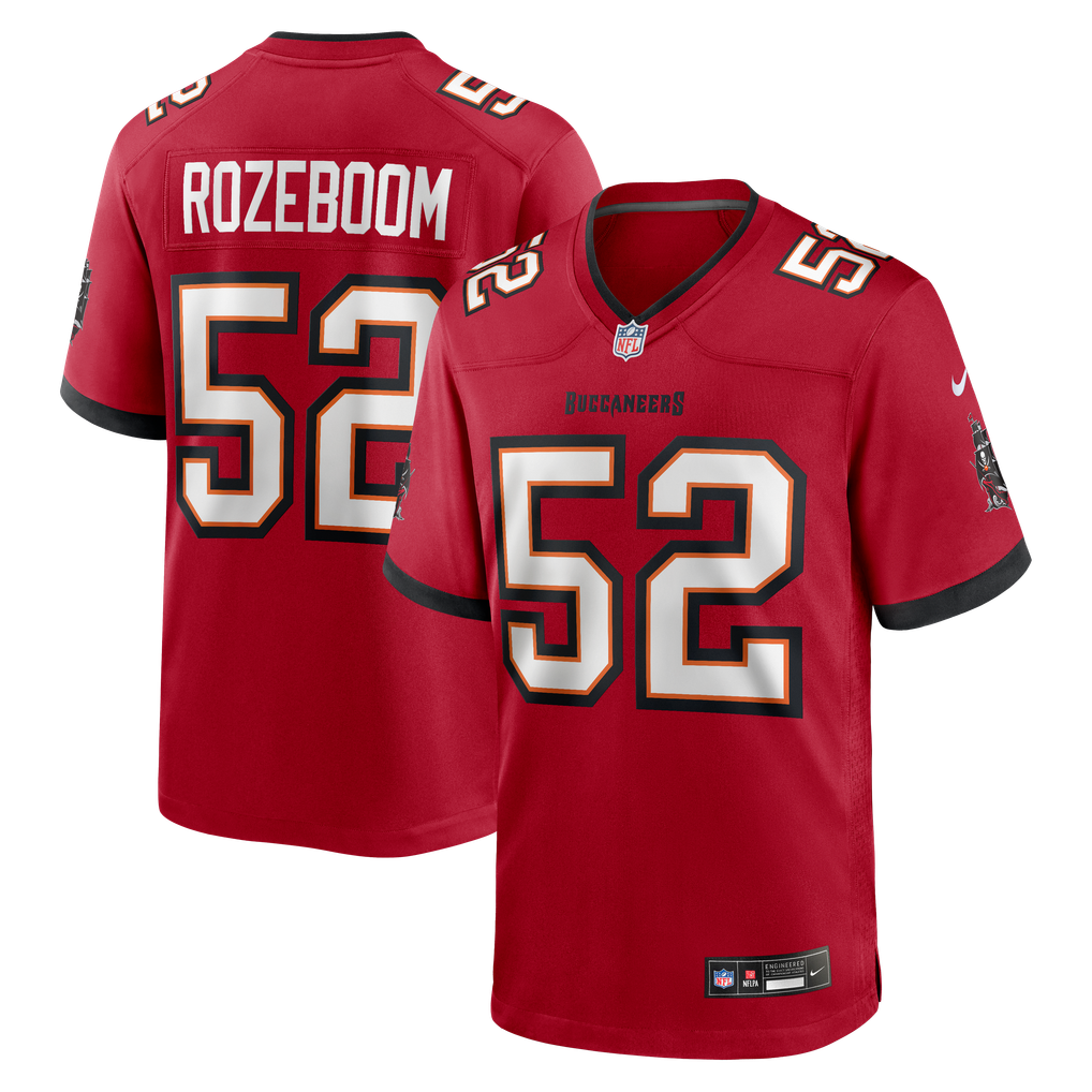 Men's Tampa Bay Buccaneers Christian Rozeboom Nike Red Team Game Jersey - Image 2