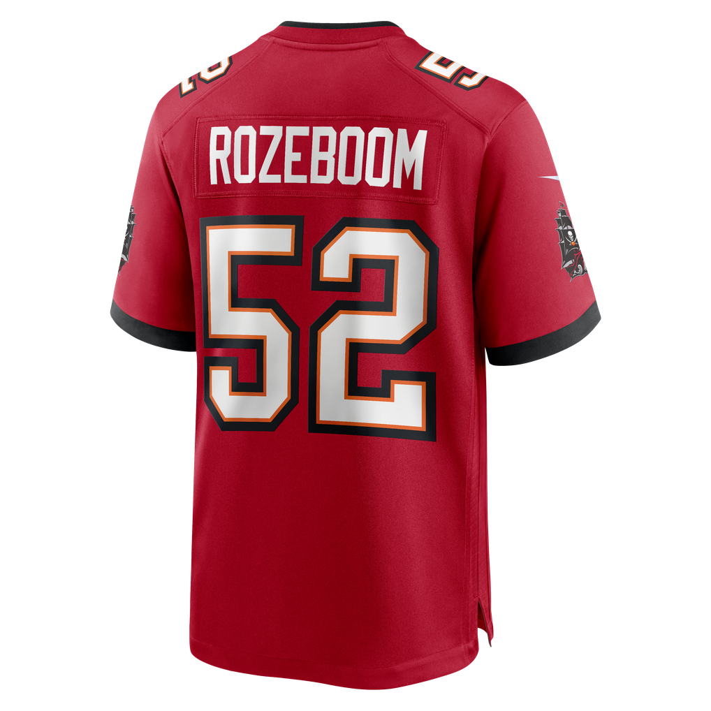 Men's Tampa Bay Buccaneers Christian Rozeboom Nike Red Team Game Jersey - Image 6