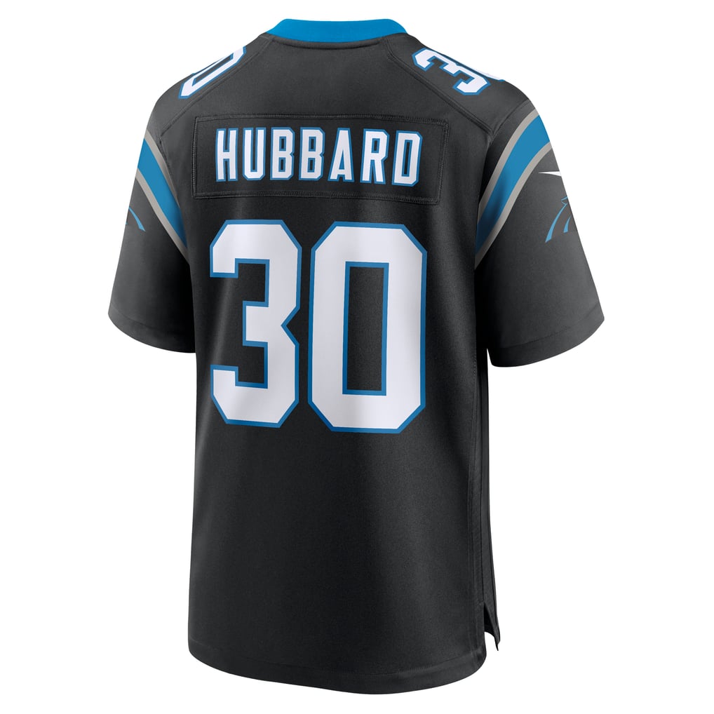 Men's Carolina Panthers Chuba Hubbard Nike Black Team Game Jersey - Image 4