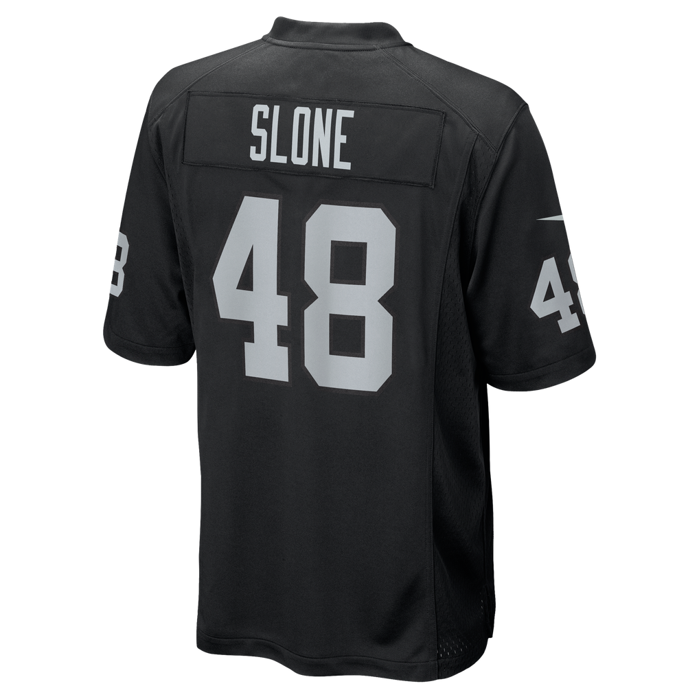 Men's Las Vegas Raiders Cian Slone Nike Black Team Game Jersey - Image 6