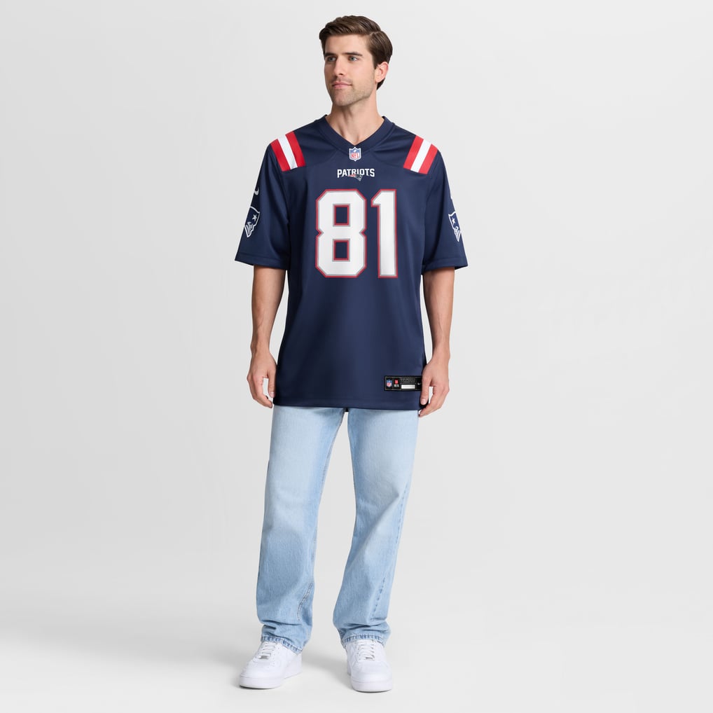 Men's New England Patriots CJ Dippre Nike Navy Team Game Jersey - Image 3