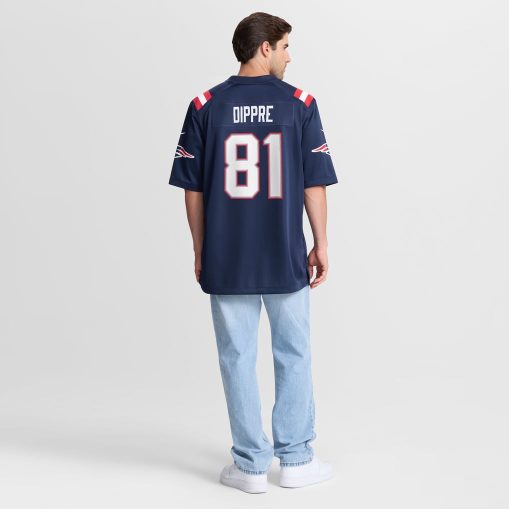 Men's New England Patriots CJ Dippre Nike Navy Team Game Jersey - Image 4
