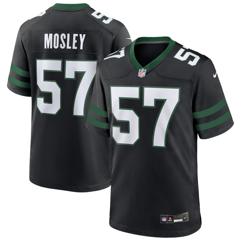 Men's New York Jets C.J. Mosley Nike Legacy Black Alternate Game Jersey - Image 2