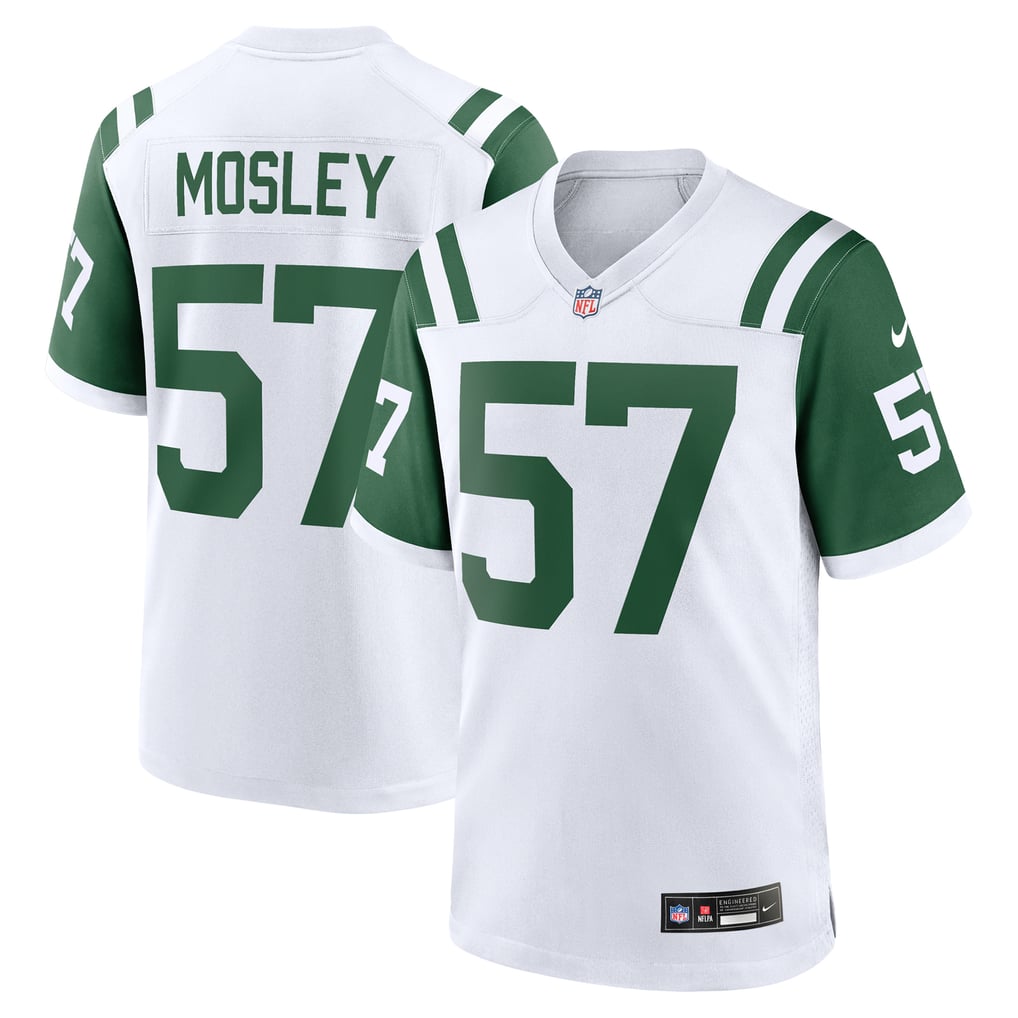 Men's New York Jets C.J. Mosley Nike White Classic Alternate Game Jersey - Image 2