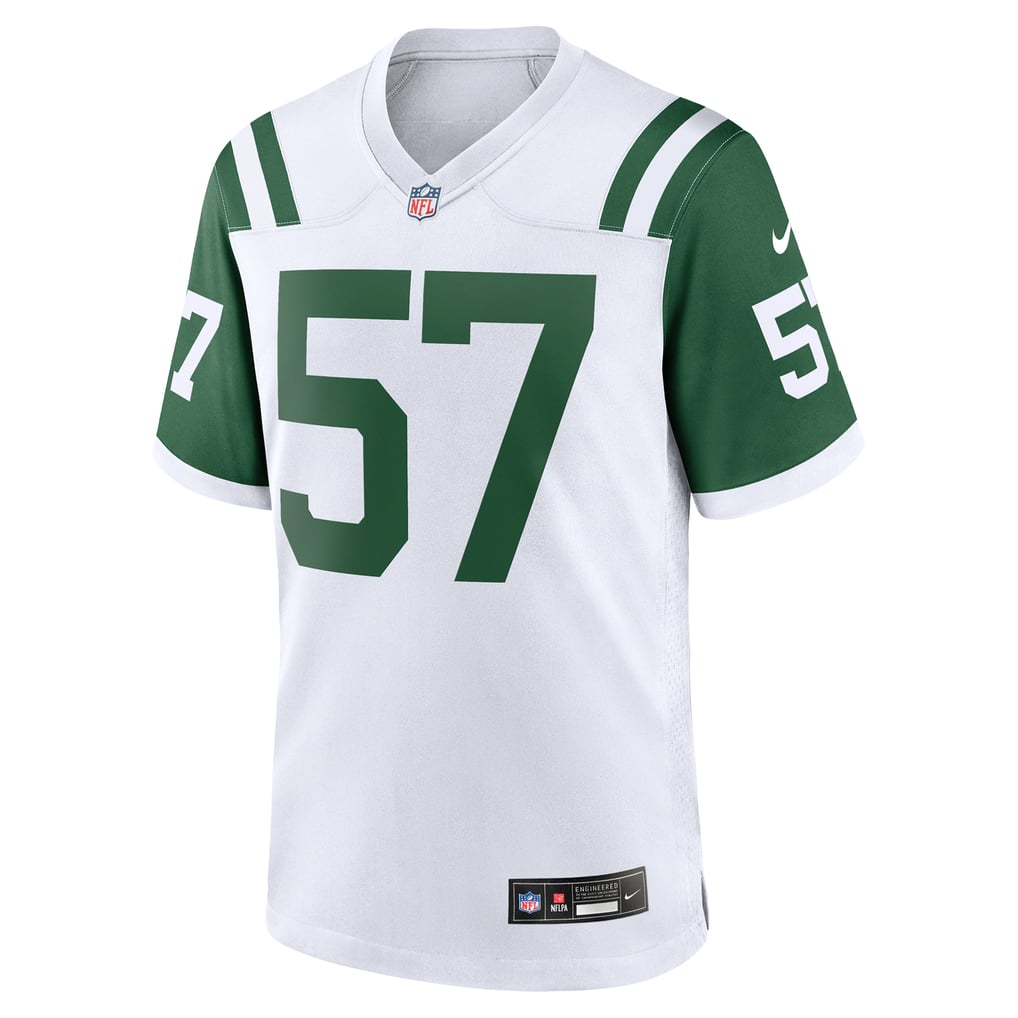 Men's New York Jets C.J. Mosley Nike White Classic Alternate Game Jersey - Image 3
