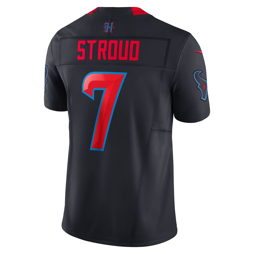 Men's Houston Texans C.J. Stroud Nike Navy 2nd Alternate Vapor F.U.S.E. Limited Jersey - Image 4