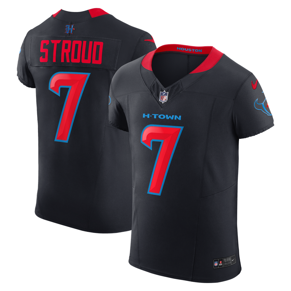 Men's Houston Texans C.J. Stroud Nike Navy Alternate 2 Vapor F.U.S.E. Elite Jersey - Image 1