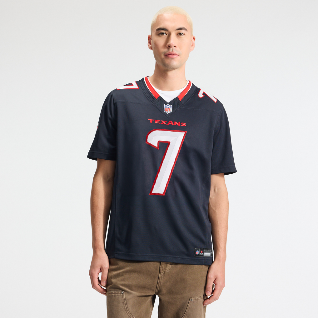 Men's Houston Texans C.J. Stroud Nike Navy Team Vapor F.U.S.E. Stitched Limited Jersey - Image 3