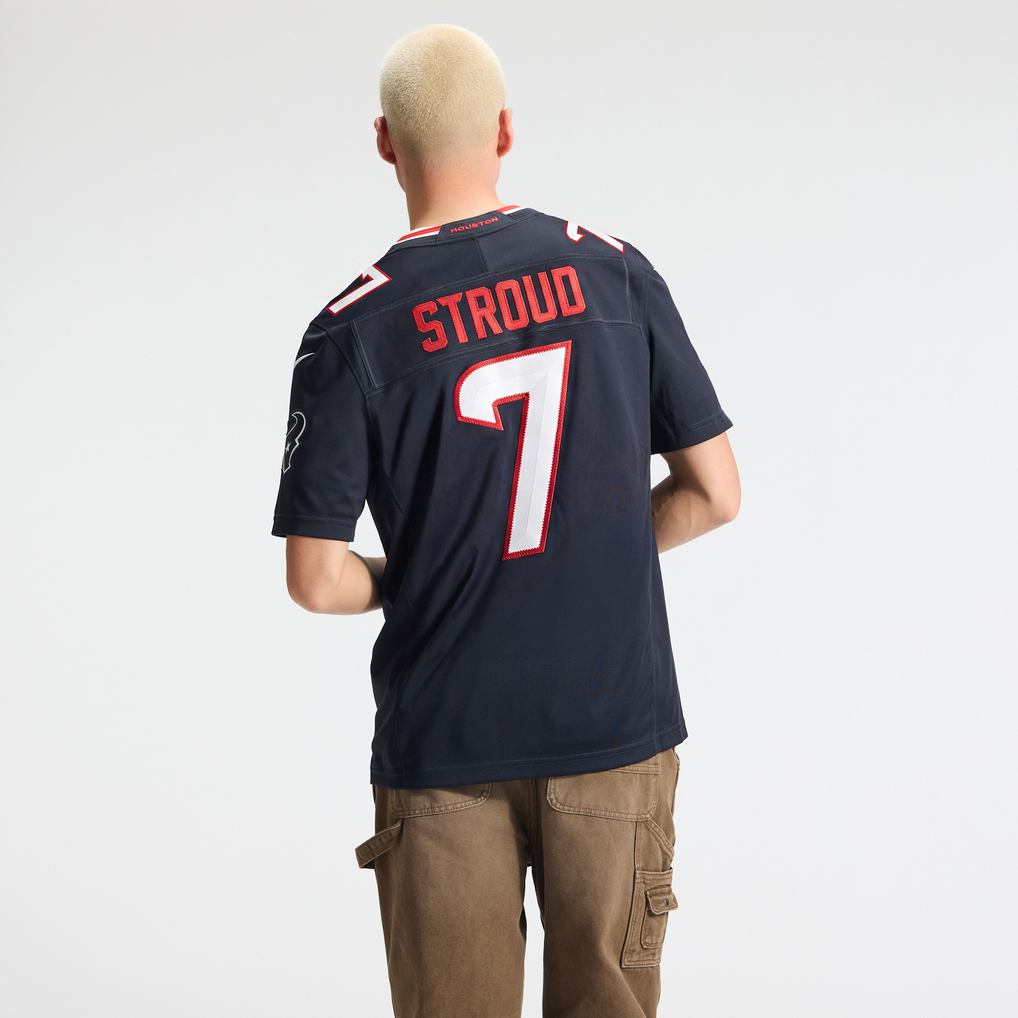 Men's Houston Texans C.J. Stroud Nike Navy Team Vapor F.U.S.E. Stitched Limited Jersey - Image 4