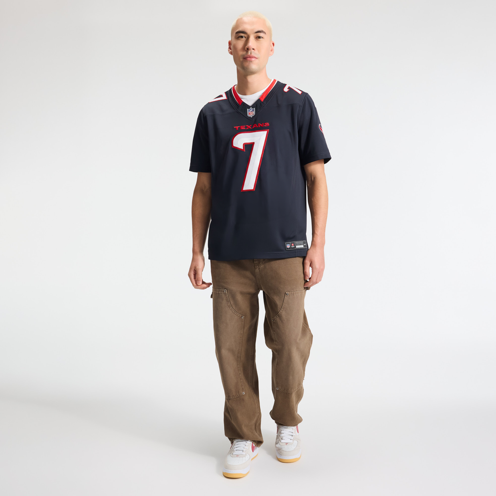 Men's Houston Texans C.J. Stroud Nike Navy Team Vapor F.U.S.E. Stitched Limited Jersey - Image 5