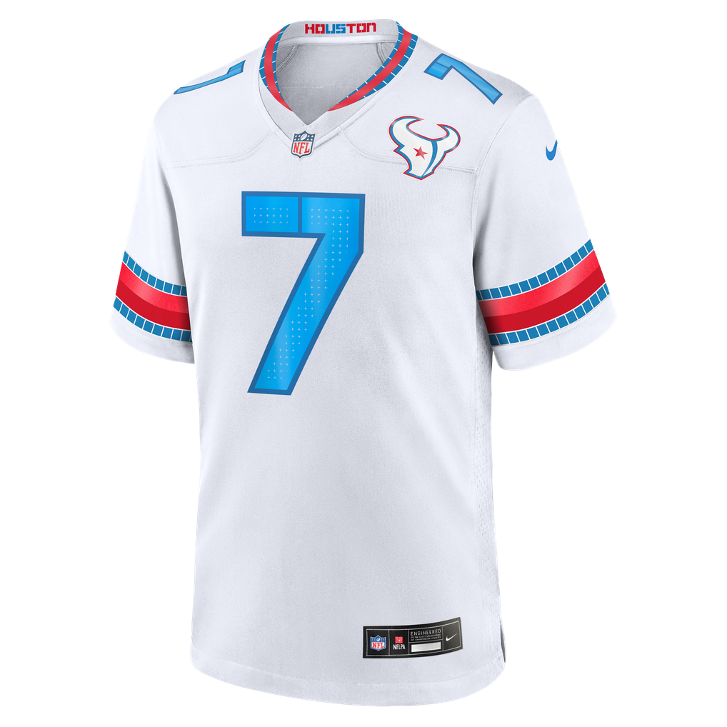 Men's Houston Texans C.J. Stroud Nike White 2026 Rivalries Collection Game Jersey - Image 7