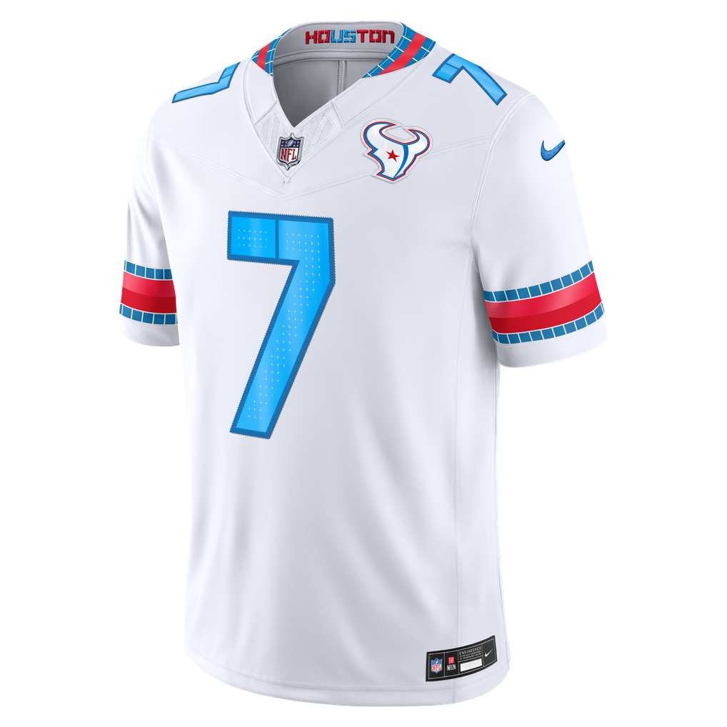 Men's Houston Texans C.J. Stroud Nike White 2026 Rivalries Collection Stitched Limited Jersey - Image 3