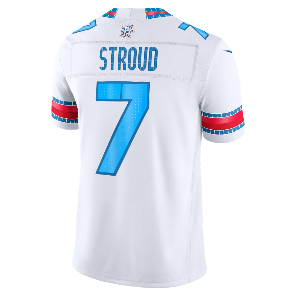 Men's Houston Texans C.J. Stroud Nike White 2026 Rivalries Collection Stitched Limited Jersey - Image 4