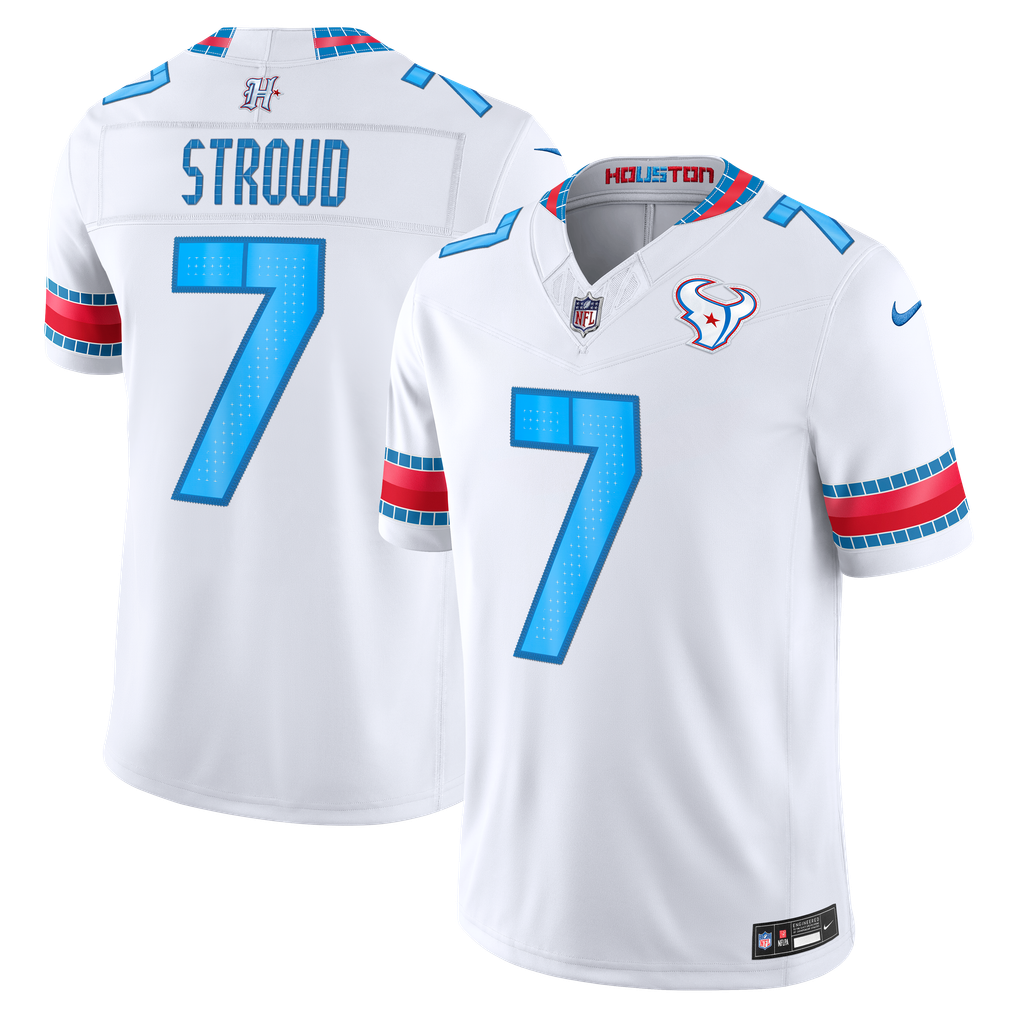 Men's Houston Texans C.J. Stroud Nike White 2026 Rivalries Collection Stitched Limited Jersey - Image 2