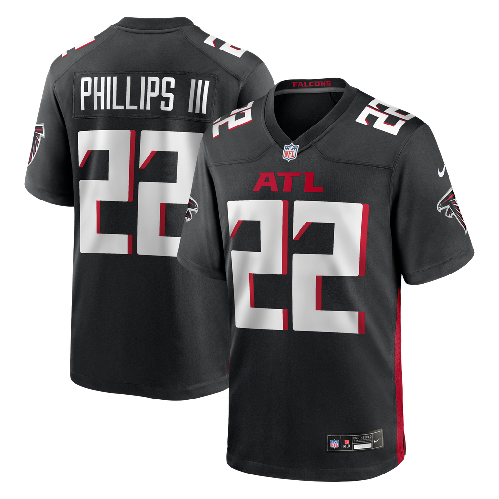 Men's Atlanta Falcons Clark Phillips III Nike Black Team Game Jersey