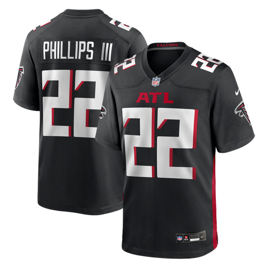 Men's Atlanta Falcons Clark Phillips III Nike Black Team Game Jersey
