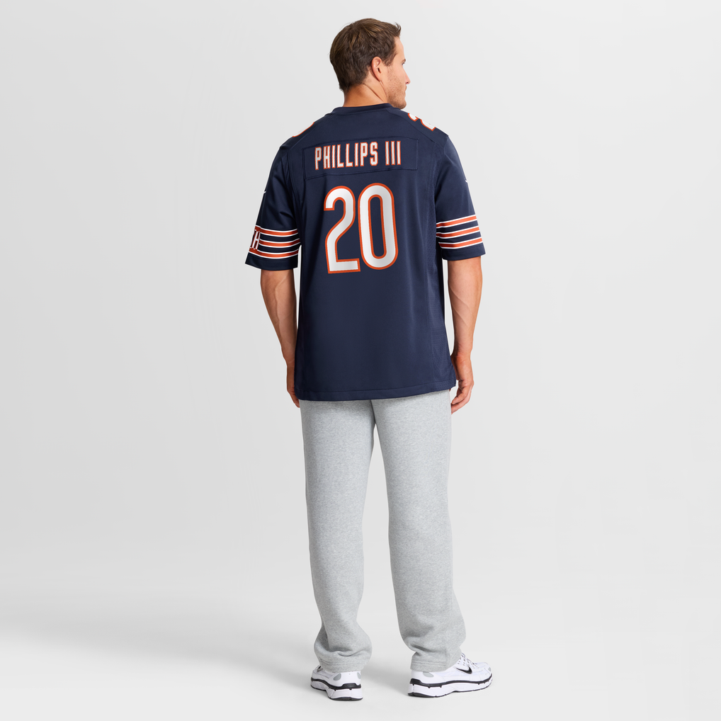 Men's Chicago Bears Clark Phillips III Nike Navy Team Game Jersey - Image 4