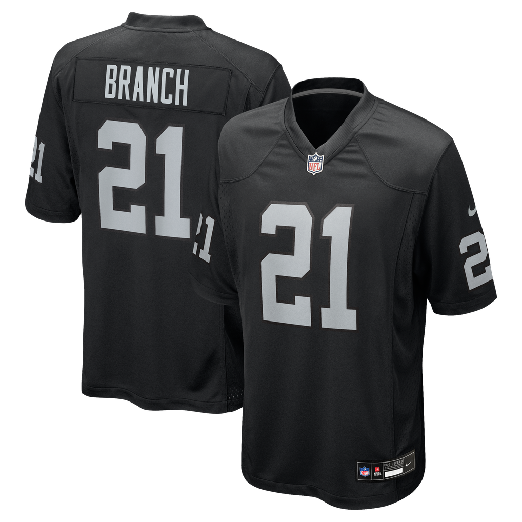 Men's Las Vegas Raiders Cliff Branch Nike Black Retired Player Game Jersey - Image 2