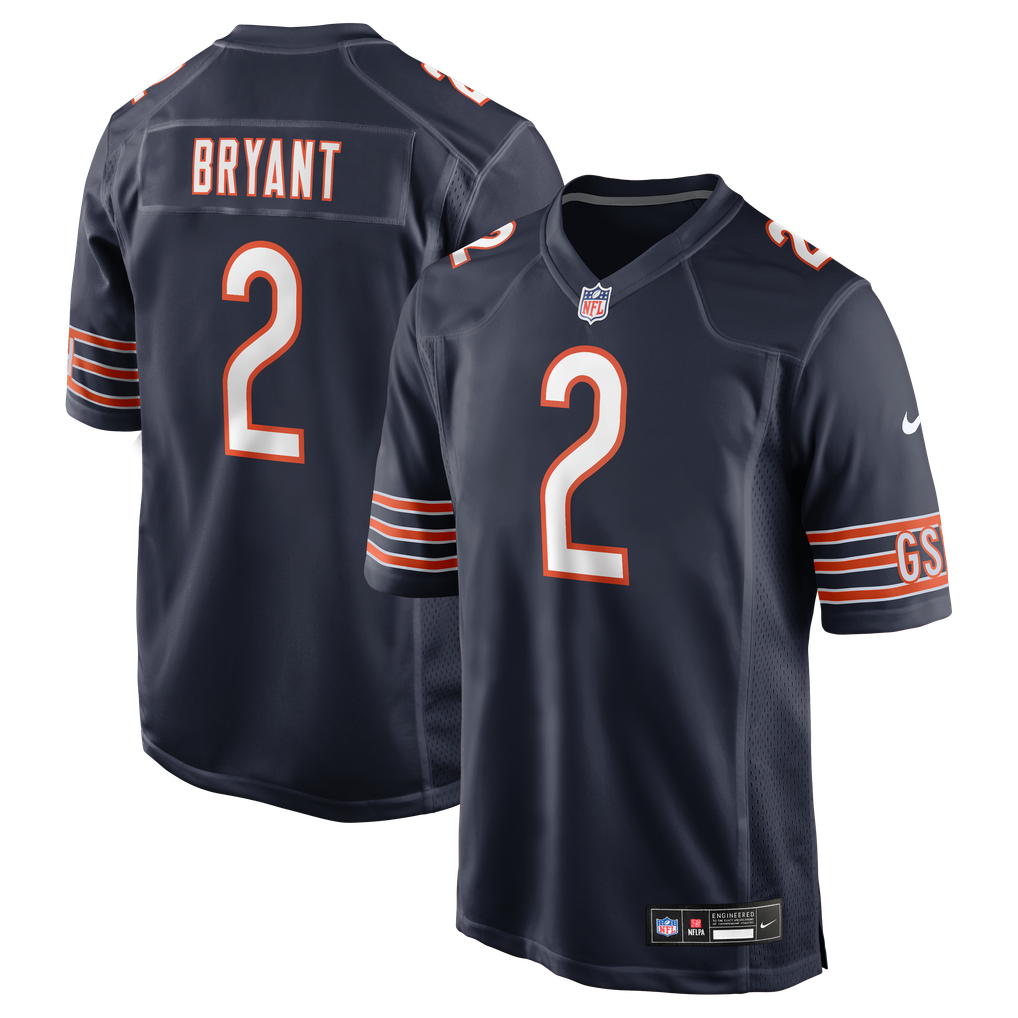 Men's Chicago Bears Coby Bryant Nike Navy Team Game Jersey - Image 2
