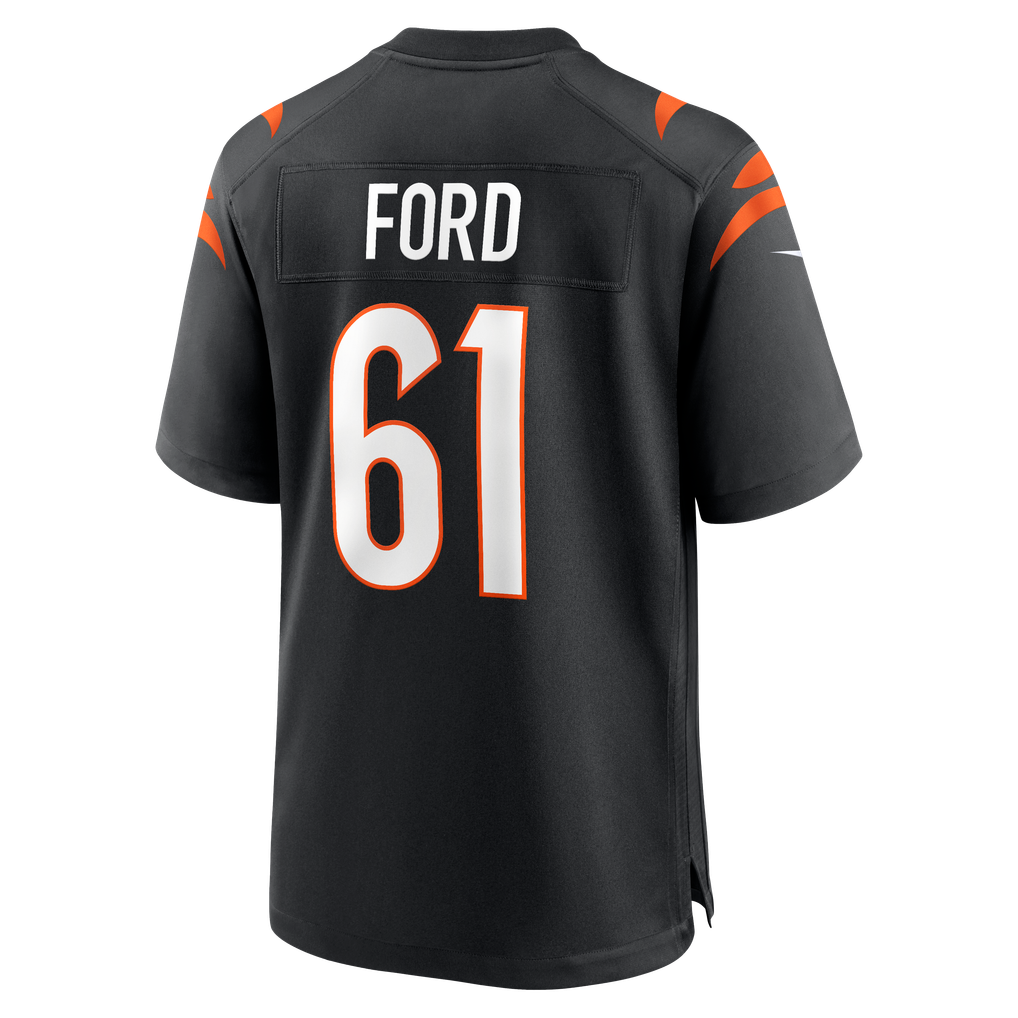 Men's Cincinnati Bengals Cody Ford Nike Black Game Jersey - Image 4