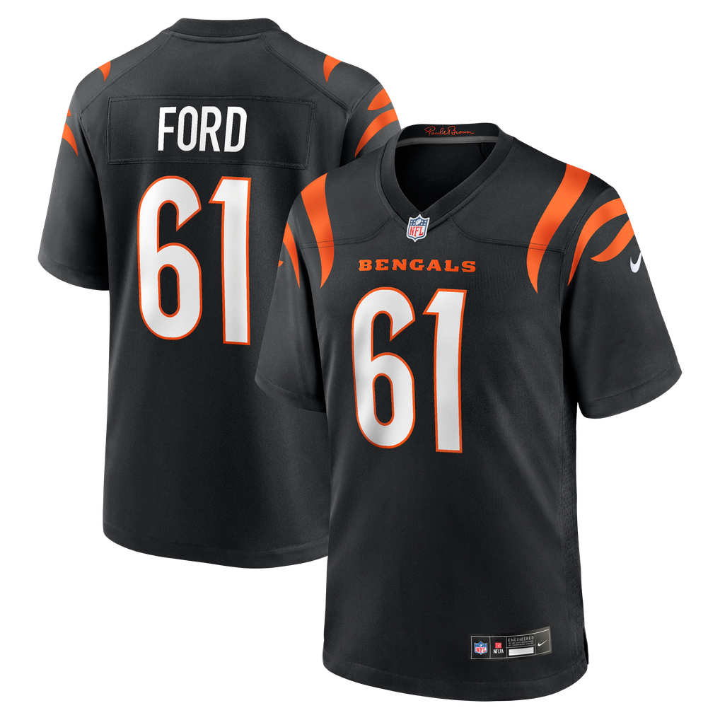Men's Cincinnati Bengals Cody Ford Nike Black Game Jersey - Image 1