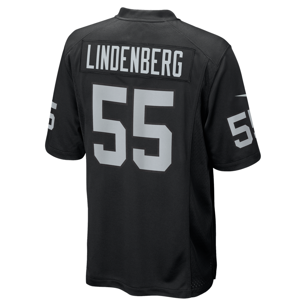 Men's Las Vegas Raiders Cody Lindenberg Nike  Black Team Game Jersey - Image 4