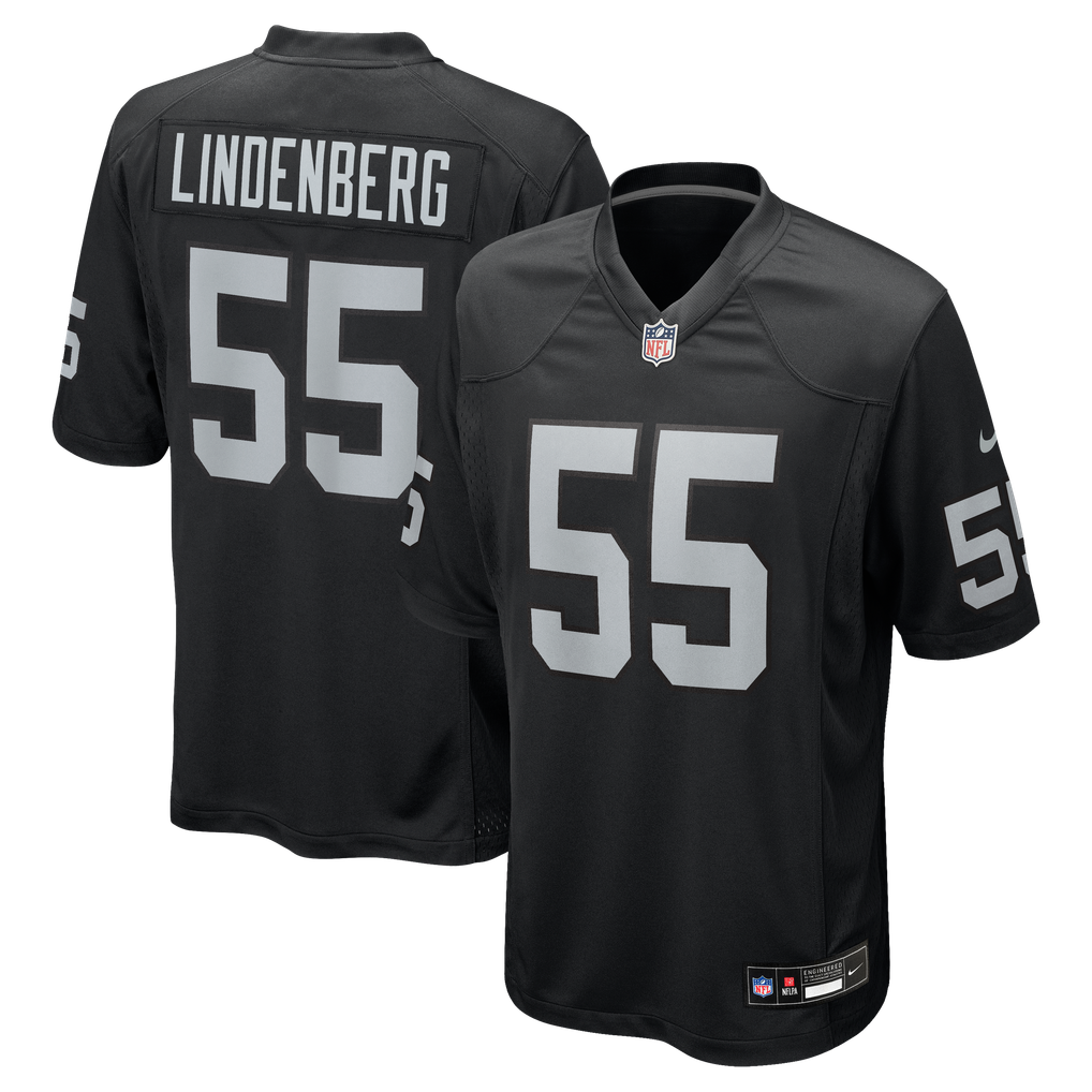 Men's Las Vegas Raiders Cody Lindenberg Nike  Black Team Game Jersey - Image 1