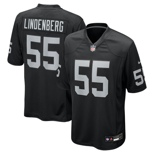 Men's Las Vegas Raiders Cody Lindenberg Nike  Black Team Game Jersey - Image 1