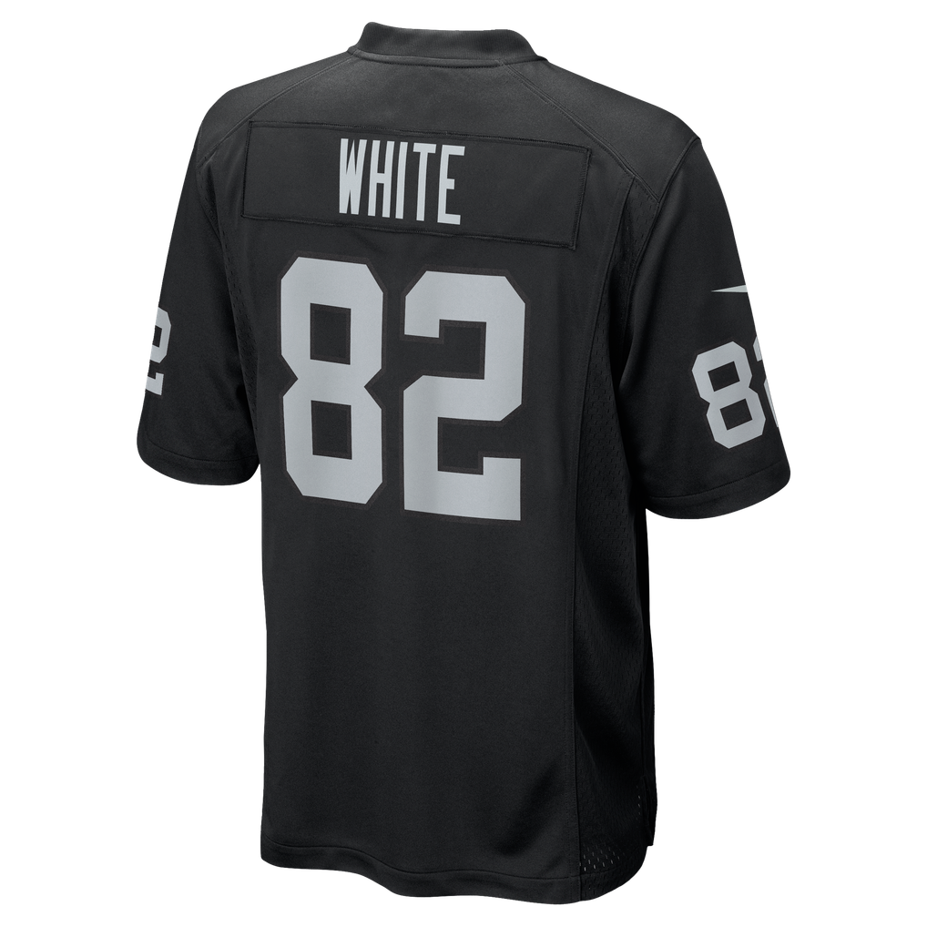 Men's Las Vegas Raiders Cody White Nike Black Team Game Jersey - Image 6