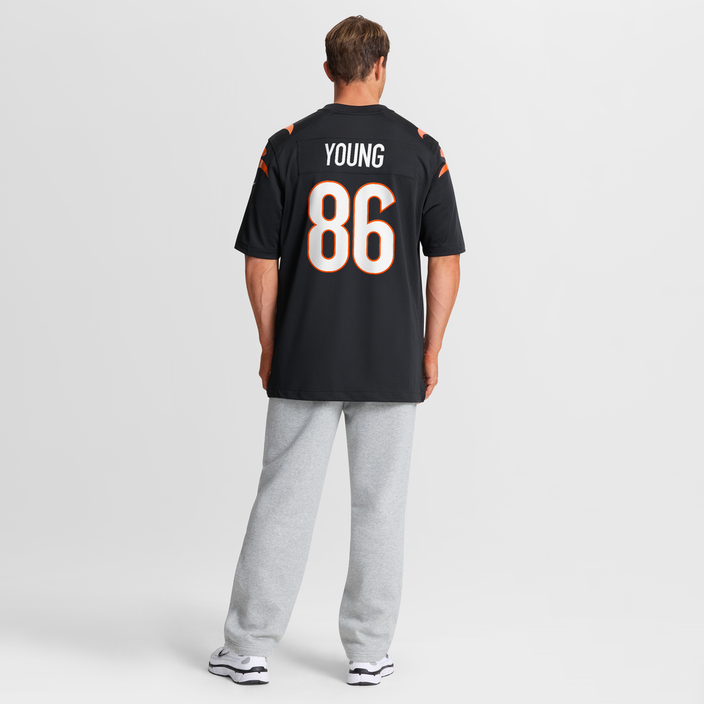 Men's Cincinnati Bengals Colbie Young Nike Black Team Game Jersey - Image 4
