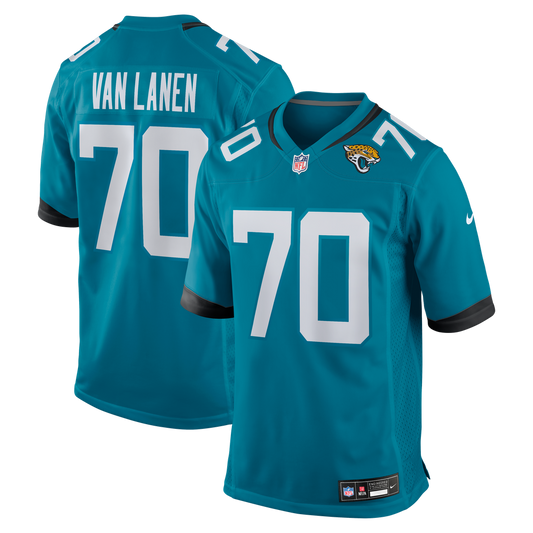 Men's Jacksonville Jaguars Cole Van Lanen Nike Teal Game Player Jersey - Image 1