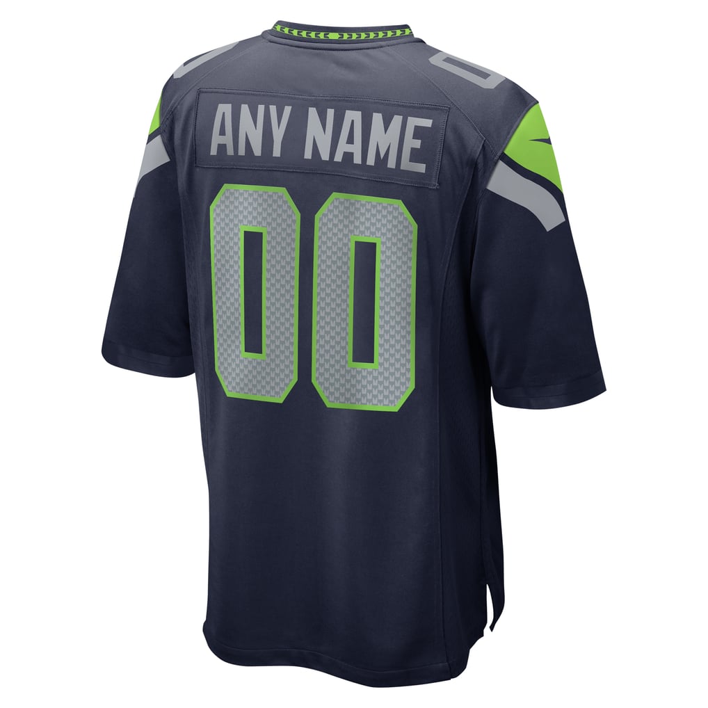 Men's Seattle Seahawks  Nike College Navy Custom Game Jersey - Image 4