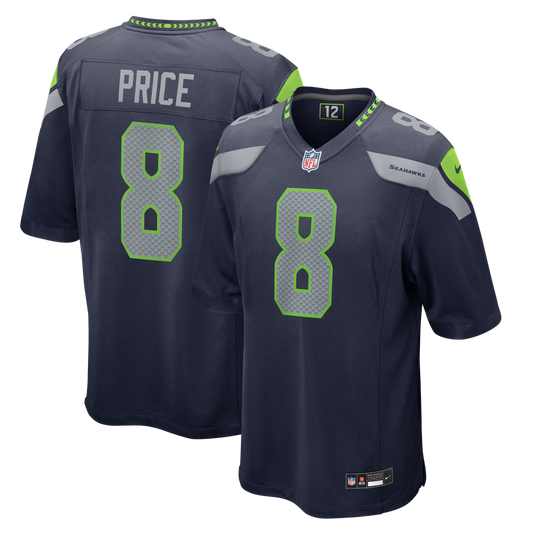 Men's Seattle Seahawks Jadarian Price Nike College Navy Team Game Jersey - Image 1