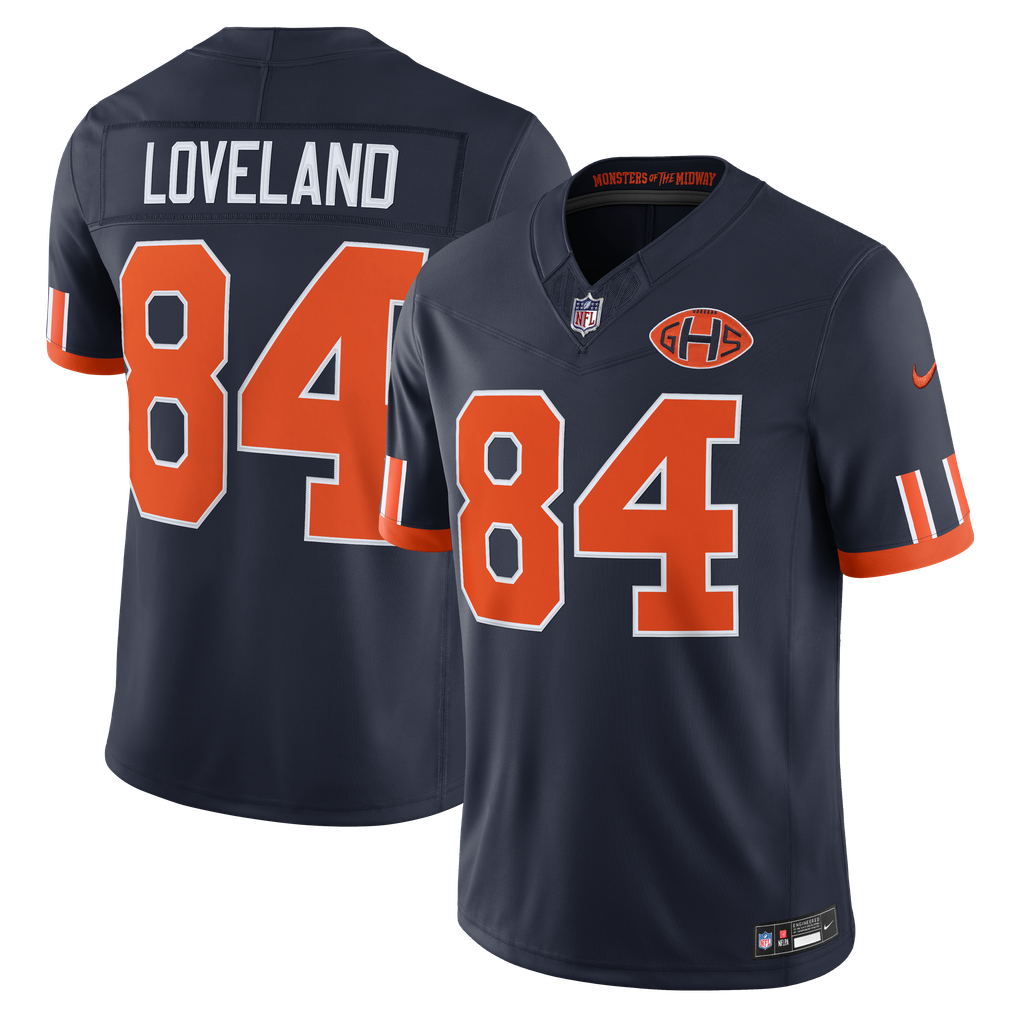Men's Chicago Bears Colston Loveland Nike Navy 2026 Rivalries Collection Stitched Limited Jersey - Image 1