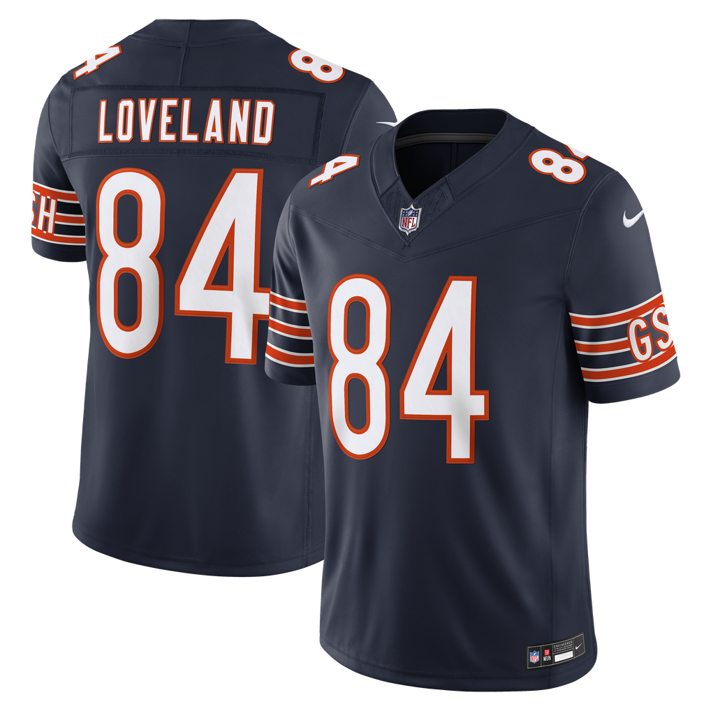 Men's Chicago Bears Colston Loveland Nike Navy Team Vapor F.U.S.E. Stitched Limited Jersey - Image 2
