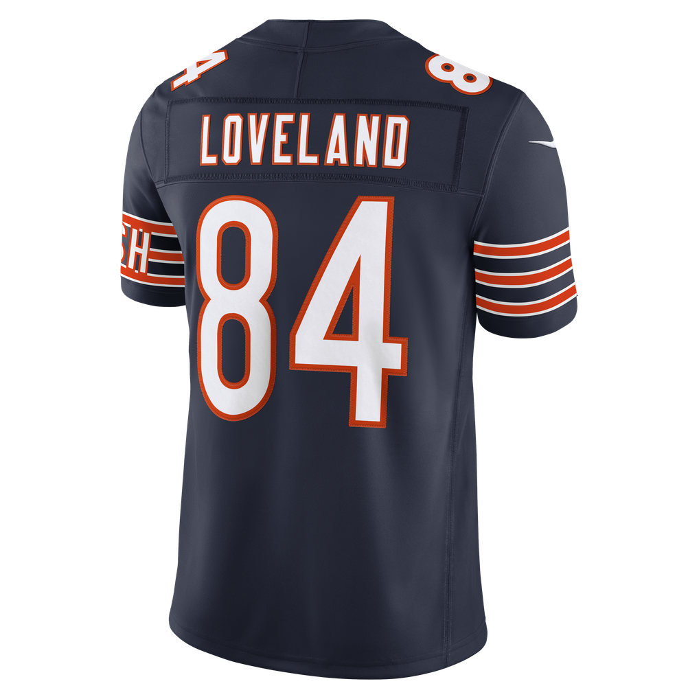 Men's Chicago Bears Colston Loveland Nike Navy Team Vapor F.U.S.E. Stitched Limited Jersey - Image 4