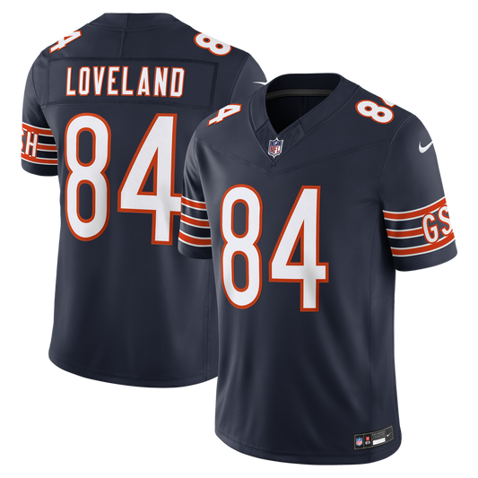 Men's Chicago Bears Colston Loveland Nike Navy Team Vapor F.U.S.E. Stitched Limited Jersey - Image 1