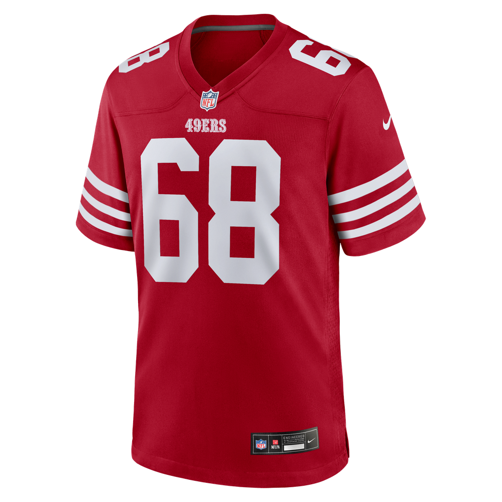 Men's San Francisco 49ers Colton McKivitz Nike  Scarlet  Game Jersey - Image 3